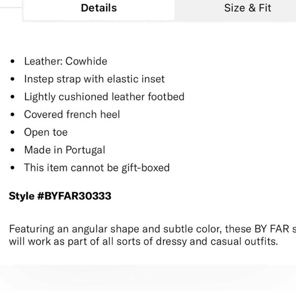 BY FAR Nayla heel Sandals Nude - Size 11 (EU 41) square toe strappy - Picture 8 of 8